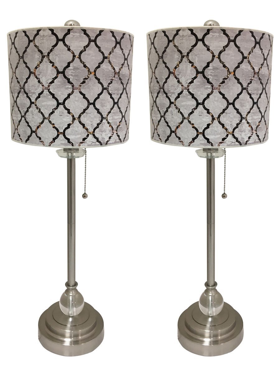 Royal Designs, Inc. Oil Rubbed Bronze 28&quot; Buffet Lamp with Crystal, Incl... - $223.69
