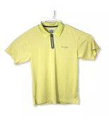 Columbia Men&#39;s Size M Utilizer Omni-Shade Omni-Wick Polo Shirt Yellow - $278.43 MXN