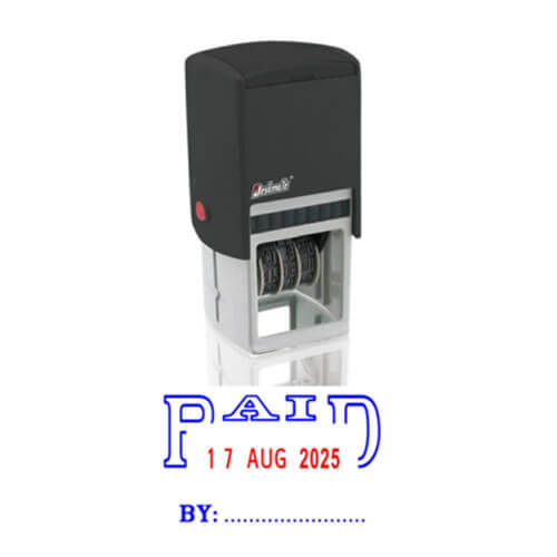 Deskmate Self Inking Stamp - Paid/Date - $50.58