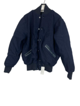Rennoc Classic Youth Button Up Hoodie Letterman Jacket Navy XS - $77.21
