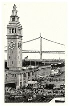 Ferry BUILDING-SAN Francisco - Oakland Bay Bridge Photo Postcard - £5.88 GBP