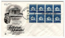 1973 FDC~ Jefferson Memorial ~ 10¢ - $5.00