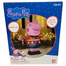 Gemmy Peppa Pig Airblown Inflatable 4 Foot Decoration Lights Up Hasbro - £26.05 GBP