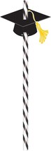 Unique Graduation Straws With Grad Caps - 9.5&quot; (Pack of 12) - Premium Quality De - £12.78 GBP