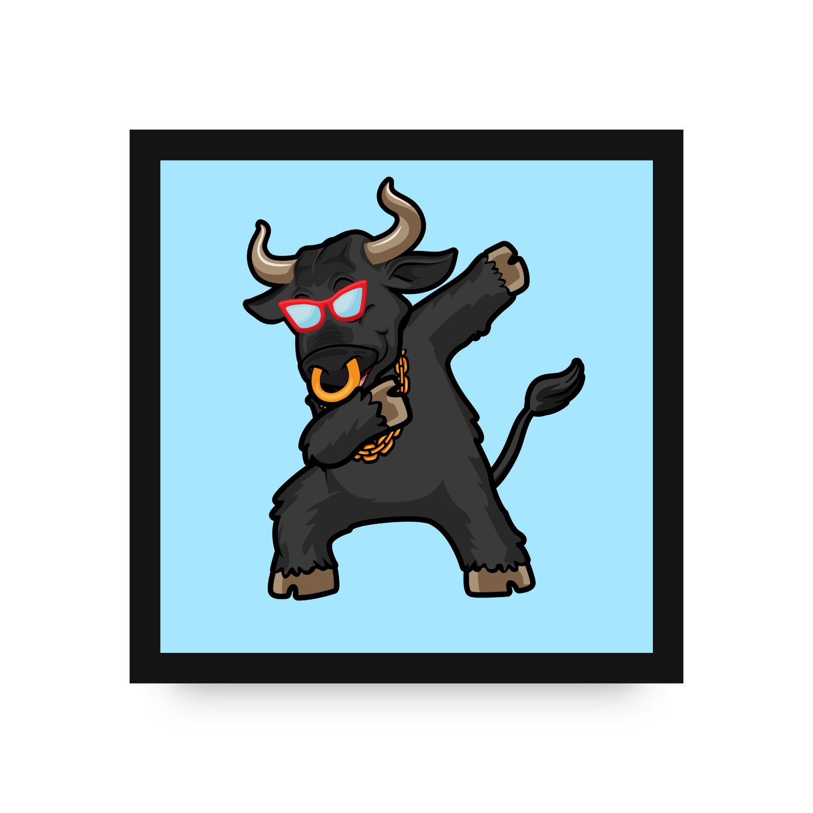 Bully the Bull Canvas by Dancing Littles Jungle - $35.99+