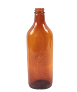 Antique Brown Glass Bottle Embossed Man with Large Cod Liver Oil - €9,61 EUR