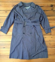Burberry Prorsum Gray Cotton Double Breast Trench Coat Wool Liner 42R 52... - $791.99