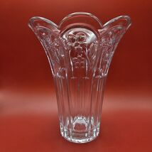Crystal Clear Studios Japan Glass Vase Flared Fan Rim Floral 7” Vintage  - $19.75