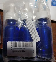 1 oz Cobalt Blue Glass Bottles with White Safety Eye Dropper Pack of 9- New ! - £10.16 GBP