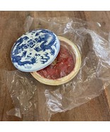 Vintage Chinese Red Paste Ink In Blue &amp; White Porcelain Dragon Jar - €29,89 EUR