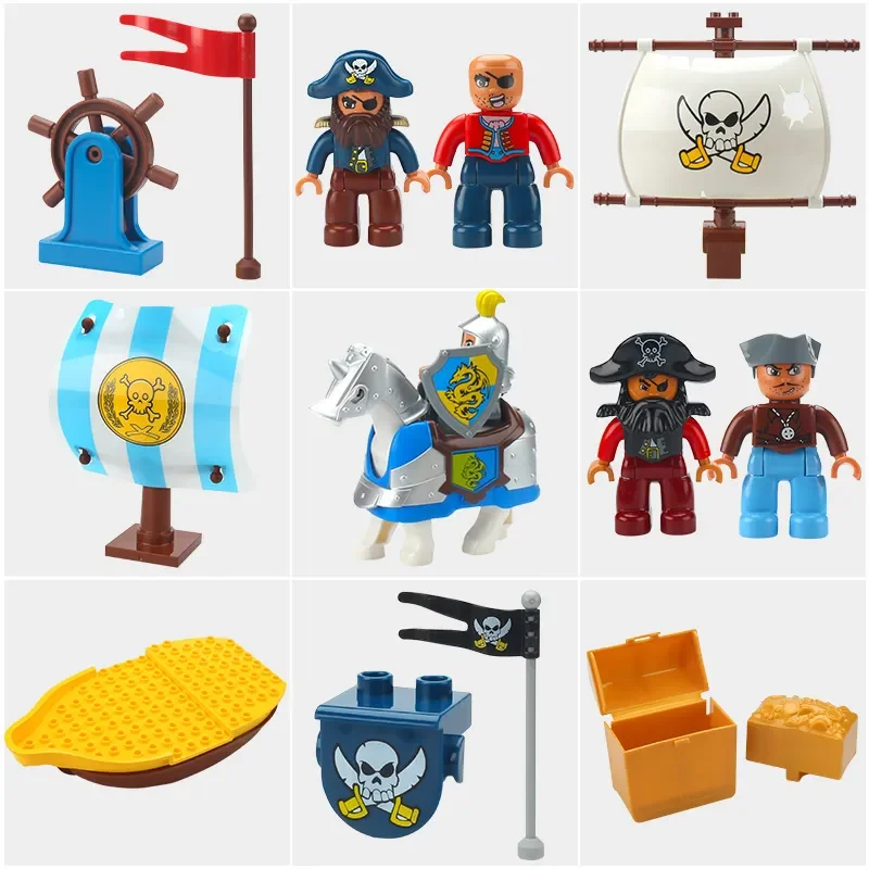 Compatible Big Building Blocks  Pirate Series Captain Treasure Chest Accessories - $25.00