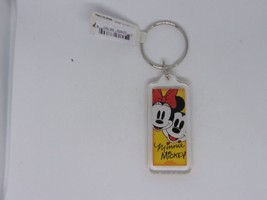 Disney Classic Mickey Minnie Faces Smiles Signature Keychain Souvenir Keyring A+ - £14.43 GBP