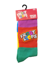 Adult Graphic Advertising Polyester Blend Crew Socks - New - Froot Loops... - $9.99