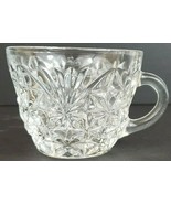 Starburst Punch Bowl Cup Replacement Clear Glass 2.5&quot; Tall x 3&quot; Vtg 1950s - £10.26 GBP