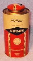 Vintage Advertising Spice Tin Furst McNess Nutmeg Half Pound Size - $9.95