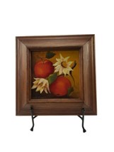 Original Oil Painting On Canvas Apples &amp; Daisies Framed And Signed By Barb Musso - £19.74 GBP