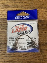 Eagle Claw Lazer Sharp Ball Bearing Leaders 8” - £6.15 GBP
