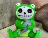 Furrybones Froggy Tadpole Green Frog Cute Skeleton Monster Ornament Figu... - $14.99