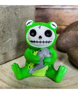 Furrybones Froggy Tadpole Green Frog Cute Skeleton Monster Ornament Figu... - €12,83 EUR