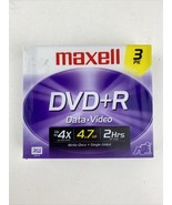 Blank DVD Maxell DVD + R - 3 Pack 4.7GB Brand New Factory Sealed - $76.23 MXN