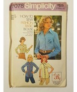 Simplicity 7078 Misses&#39; Blouse Pattern Includes Embroidery Transfers  Sz 14 - £6.67 GBP