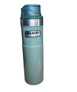 Stanley Classic 20 oz One Hand Vacuum Tumbler Mug Hammertone Green Push Button - $99.00