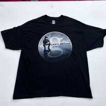 2014 Garth Brooks World Tour Tee Shirt Men's XXL Hanes Double Sided Black - $14.03