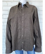 UNTUCKit Men&#39;s Long Sleeve Button Up Shirt Brown Size Large - £25.87 GBP
