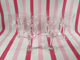 Fabulous Mid Century Sasaki Noritake Crystal 6pc Bamboo Etched Cordial Glasses - £53.49 GBP