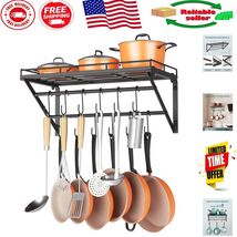 Durable Rust-Resistant 23-Inch Wall Shelf for Pans &amp; Utensils - Modern D... - $1,253.39 MXN