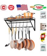 Durable Rust-Resistant 23-Inch Wall Shelf for Pans &amp; Utensils - Modern D... - $1,253.39 MXN