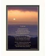 Dad Gift With &quot;Thank You Prayer For Best Dad&quot; Poem, 8X10 Double, And Wed... - £29.99 GBP