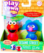 Elmo Grover Sesame Street Action Figure Wooden Toys Set child developmen... - $24.22 CAD