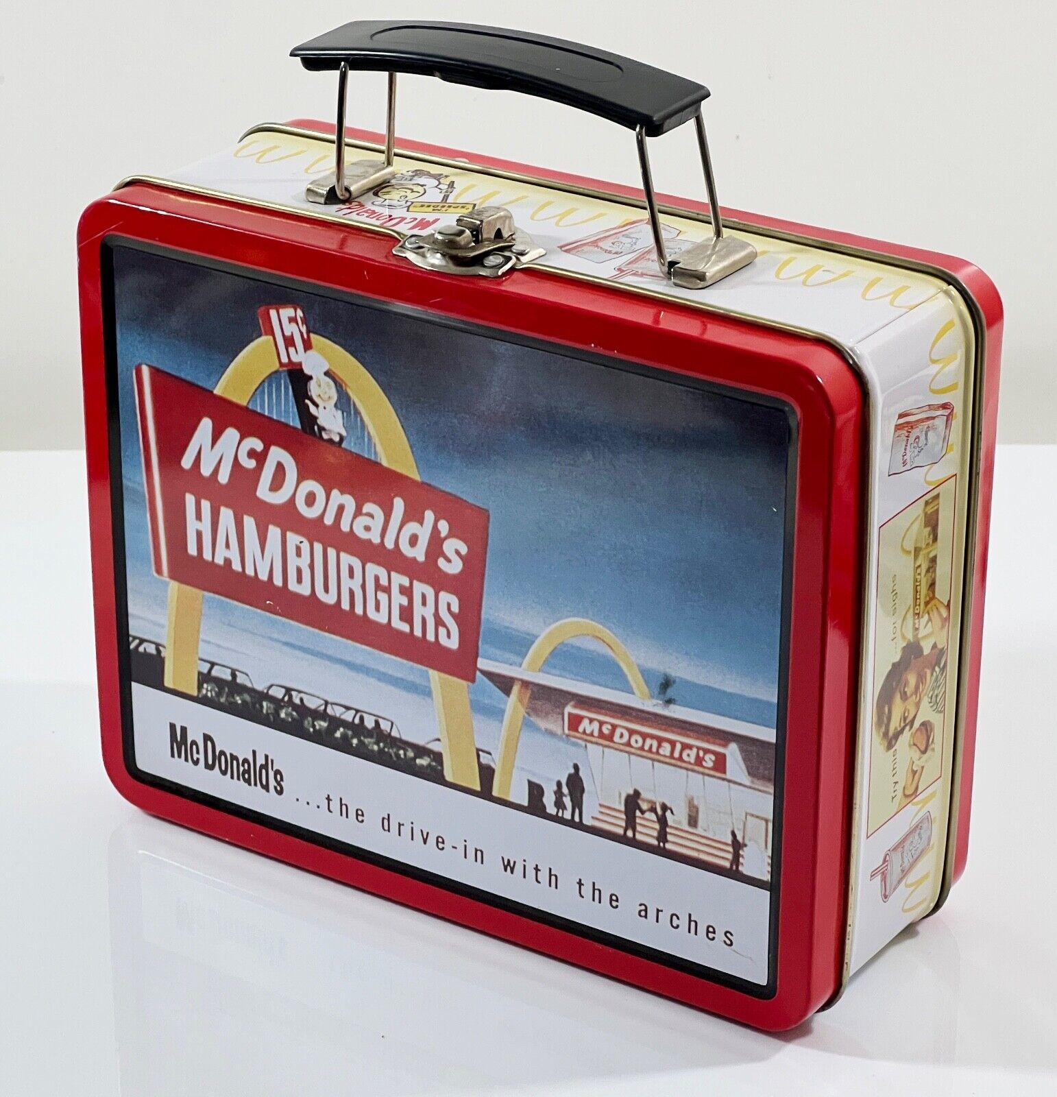 McDonald's Hamburgers Collectible Tin Lunch Box Mini Metal 1997 Vintage 5.5 4.75 - $6.19