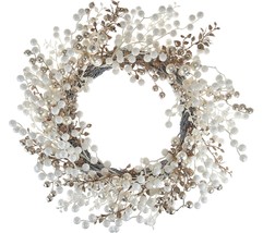 22&quot; Glitter Berry Wreath by Valerie - £155.44 GBP