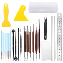 21Pcs Carving Modeling Clay Sculpting Tool Set Including Pottery Sculpture Tool, - £23.58 GBP