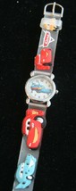 NOS child&#39;s Cars Strip &quot;The King&quot; Weathers quartz wristwatch with 3-D strap - £11.68 GBP