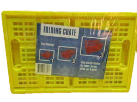 Folding Plastic Crate 12&quot; L x 8&quot; D x 6&quot; H - £24.49 GBP