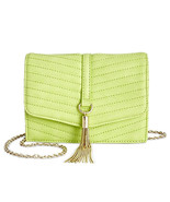 INC International Concepts Faux Leather Green Crossbody Handbag Bag - $14.01