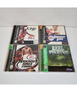 Playstation 1 Games Lot Reel Fishing Knockout Kings 2000 NBA Live 98 NOT... - £7.45 GBP