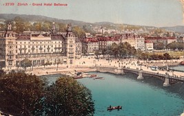 Antique Postcard Zurich Switzerland  Grand Hotel Bellevue - £3.05 GBP