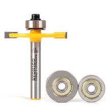 Yonico Biscuit Cutter Joint Slot Router Bit &amp; Bearing Set 1/4-Inch Shank... - £27.31 GBP