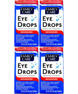 4-PK Family Care Lubricant Eye Drops Dry Eye Redness Relief 0.5 oz SAME-DAY SHIP - $13.99