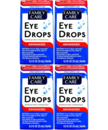 4-PK Family Care Lubricant Eye Drops Dry Eye Redness Relief 0.5 oz SAME-... - £10.48 GBP