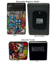 Marvel Comics Genuine Leather Magnetic Removable Wallet in a Collectible Tin Can - £11.76 GBP