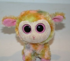 Ty Beanie Boos Blossom Easter Lamb 6&quot; Tie Dye Pink Eyes Plush Stuffed Sh... - $9.75