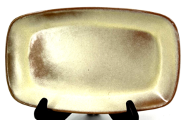 Vtg Frankoma Pottery Plainsman Desert Gold 5PS Rectangle Plate Platter Tray 9.5&quot; - £19.41 GBP