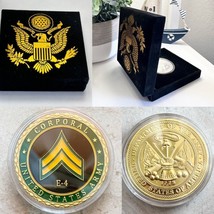 US Army Corporal E4 Challenge Coin With special velvet presentation box - £15.24 GBP