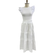 NWT Industry Republic White Ruffle‑Sleeve Top M & Tiered Maxi Skirt XL Set - $63.31 NWT Industry Republic White Ruffle‑Sleeve Top M & Tiered Maxi Skirt XL Set - $63.31