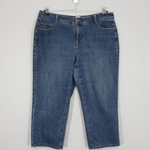 JMS Just My Size Women&#39;s Cropped Jeans High Rise Medium Wash 18W Medium - £9.90 GBP